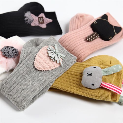 Goocheer Baby Meisjes Peuter Kid Bloem Katoenen Warme Panty Kousen Panty Broek Voor Prinses Meisje 0-3Y