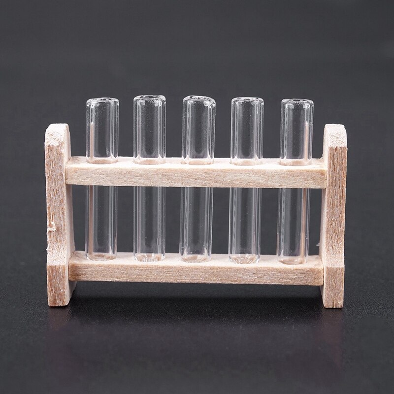 Dollhouse Miniature 1:12 Toy laboratory test tube rack set L 3.7cm