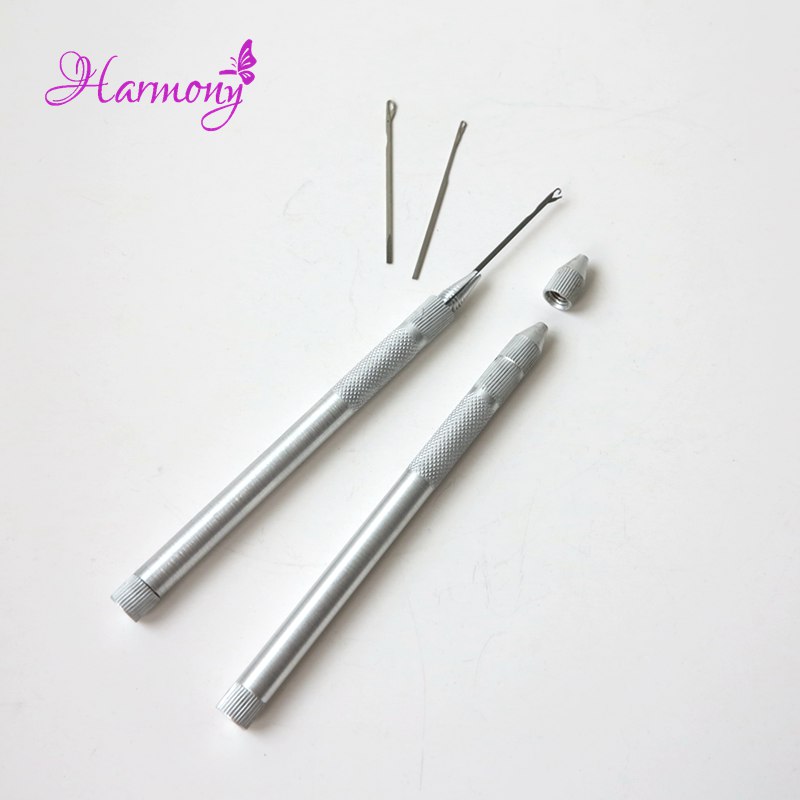 1pcs Aluminum loop tool thread/micro beads loop thread needle tool/loop tool for micro ring hair extensions