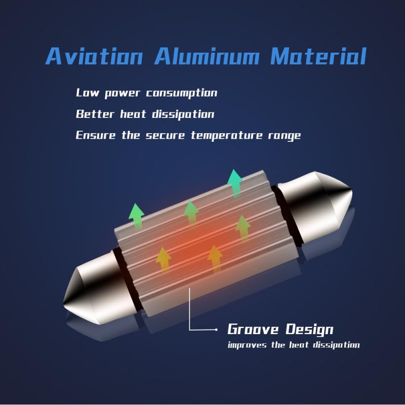 Bombillas LED CSP de 31mm, 36mm, 39mm, 41mm, C5W, C10W, súper brillante, luz de techo de automóvil, Canbus, sin Error, para lectura de interiores, lámparas de doble punta