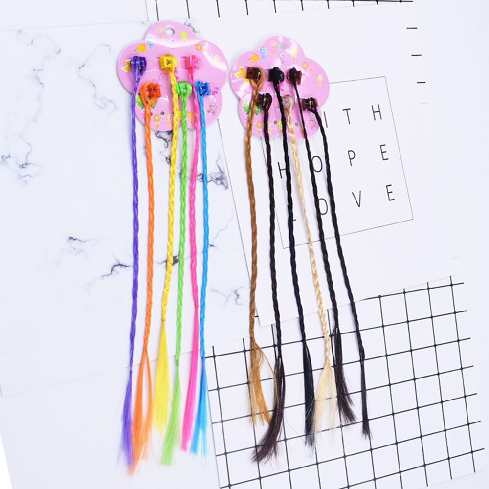 Pince à cheveux en queue de cochon colorée pour filles, 6 pièces/ensemble, paillettes, ornement, nœuds de bonbons, épingles à cheveux princesse pour enfants, accessoires pour cheveux