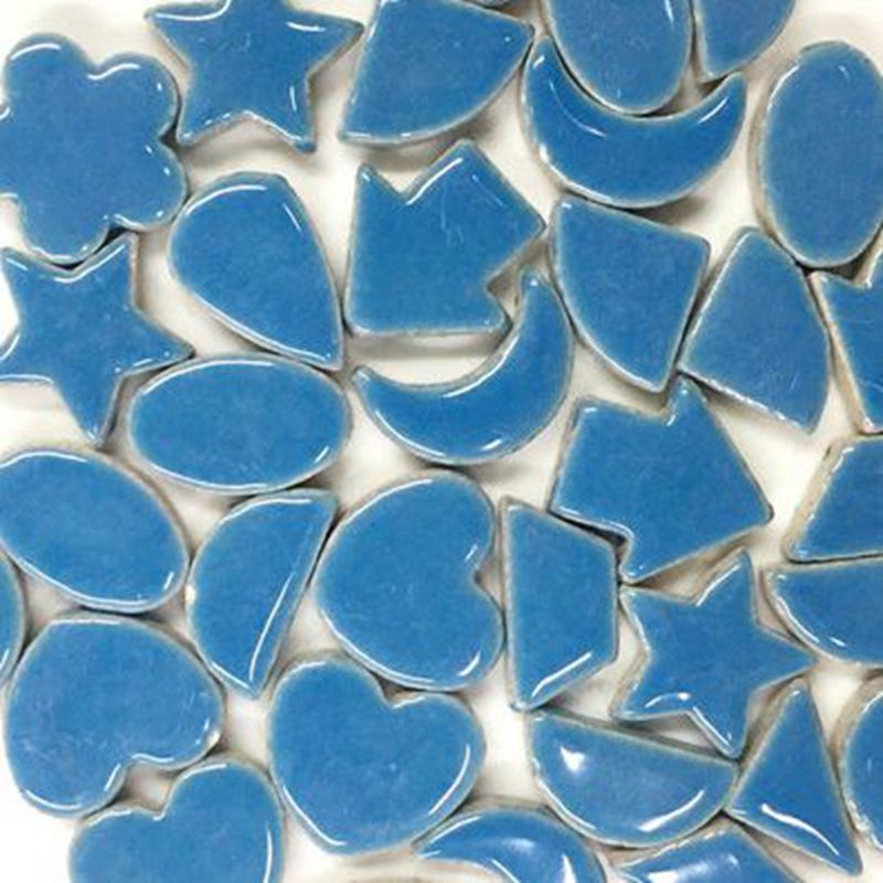 100G Creatieve Keramische Mozaïek Tegels Diy Muur Ambachten Handgemaakte Decoratie Materialen Verschillende Mixes Regels Optic Druppels ZXY3001: Lake blue