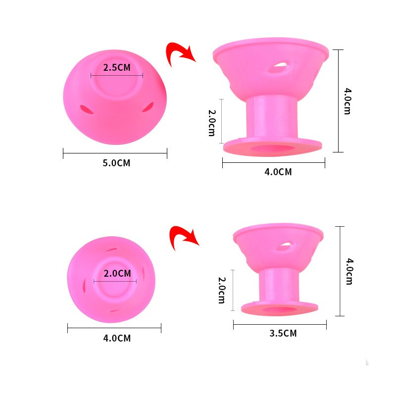 10 pièces spirale magique bigoudis bigoudis Silicone caoutchouc souple friser les femmes bouclés outils de coiffure étoile même Style: Default Title
