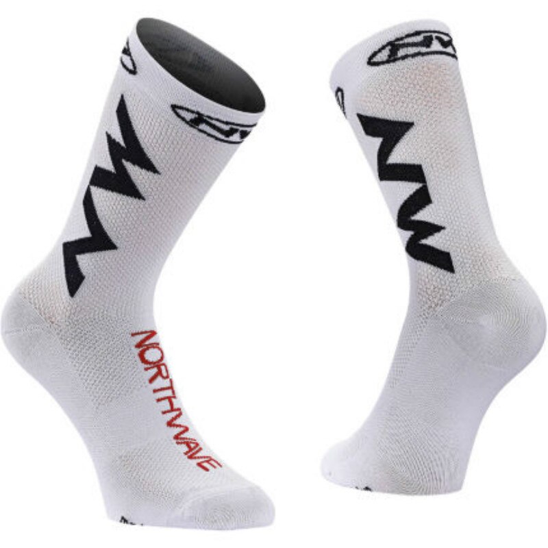 Brand Sport Cycling Socks Outdoor Men Women Running Basketball Climbing Socks: NWx-white