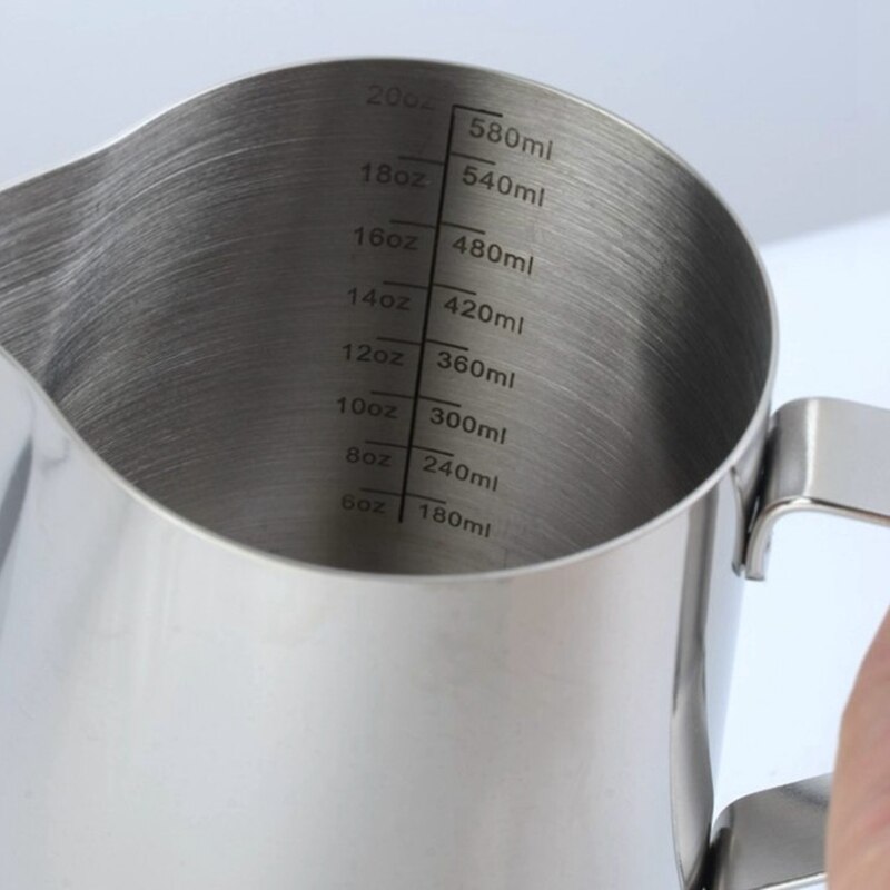 Rostfritt stål mjölkskummande kanna mjölkkanna espresso kaffekanna barista hantverk kaffe latte mjölkkanna skumkanna kanna