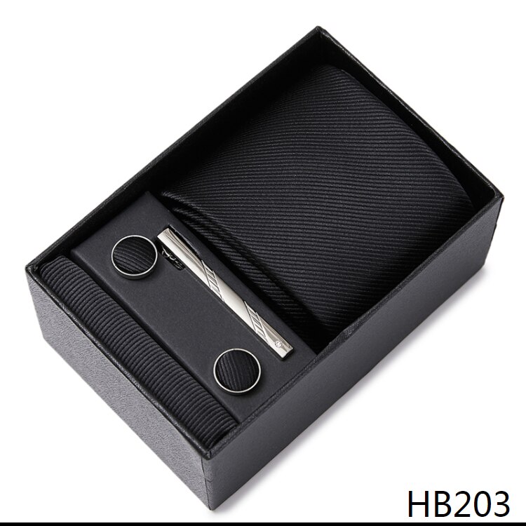 Boîte à cravate pour hommes, 65 couleurs, à la , boutons de manchette, accessoires de chemise bleu foncé or, pour le jour de l&#39;an
