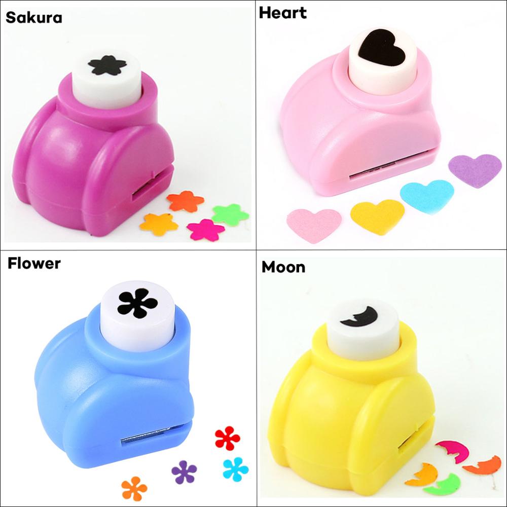4 stk mini diy craft punch til scrapbooking punch håndlavet klippekort hulmaskine til diy-kort papir hul cl -1203: Sæt 3
