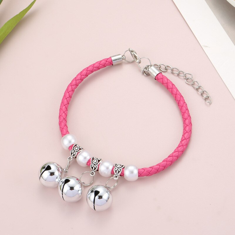 Collare per animali domestici giocosa e carina campana colorata gatto campana collare accessori per gatti simpatico costume da compagnia collana con ciondolo gatto: Colore rosa