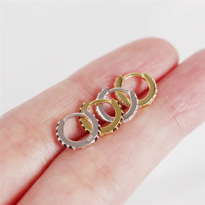 Roxi Kleine Hoepel Oorbellen Gold Filled Clear Zirconia Ronde Hoop Oorbellen Voor Vrouwen Sieraden 100% 925 Sterling Zilveren Oorbel