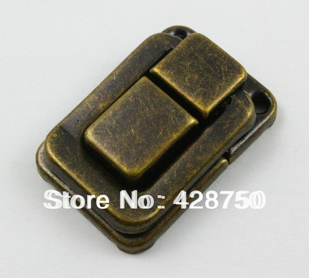 Antique Brass Jewelry Box Hasp Latch Lock 25x38mm with Screws