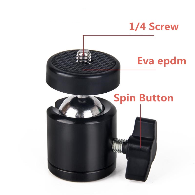 3 hole Rotating 360 Degree Camera Tripod Mini Ballhead Ball Head DSLR Accessories