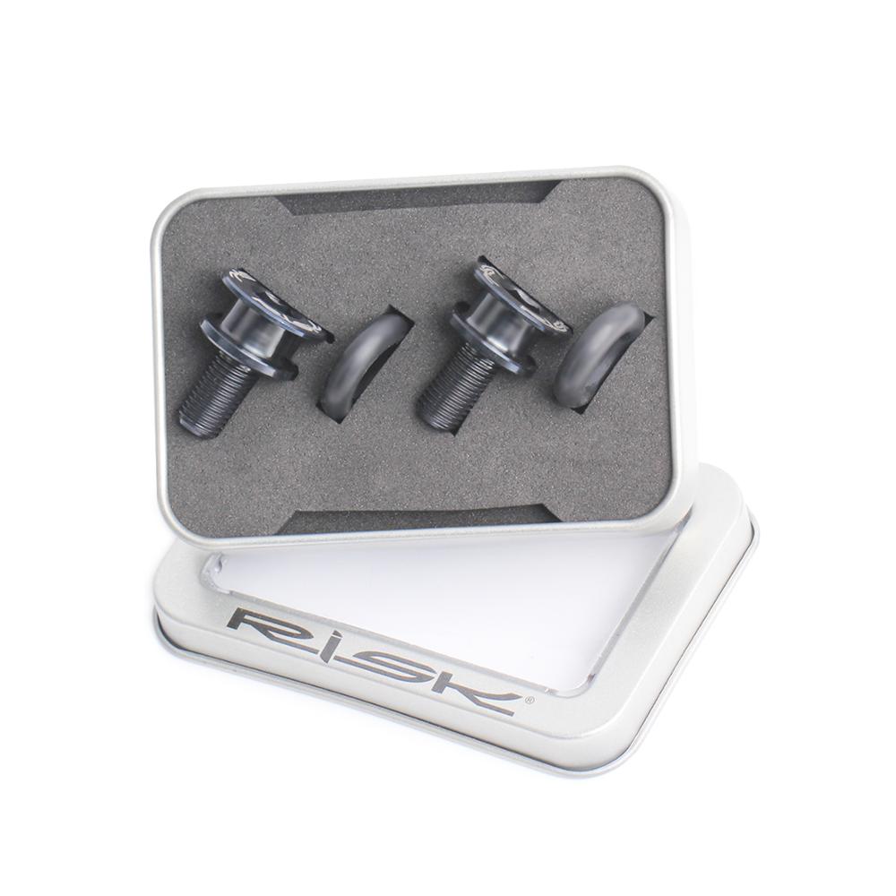 RISK Titanium Alloy M8*15 mm MTB Bike Bottom Bracket Bolts Waterproof Bicycle Bottom Bracket Crank Fixed Bolts for Brompton