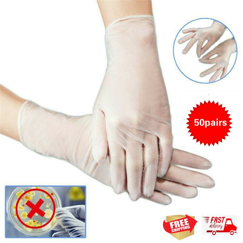 100Pcs Disposable Gloves Non Latex Non Vinyl Nitrile Disposable Ultra-thin Gloves Grade For Hygiene areas Size M L XL
