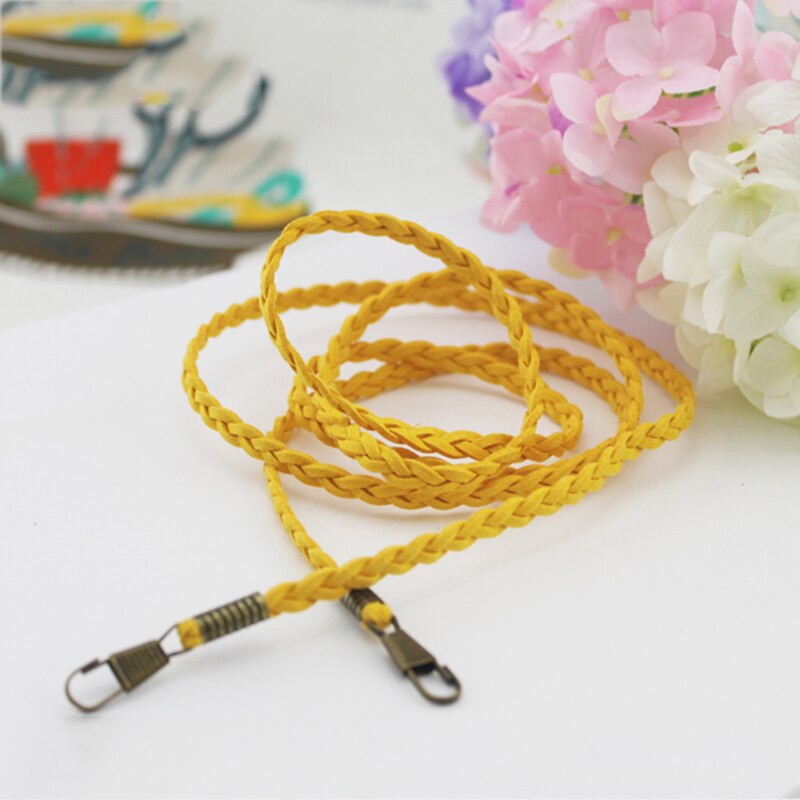 Woven Bag Chain Strap Replacement for Purse Handbag Shoulder Bag Accessories Bag Straps for Small Handbags Chain Strap: Yellow