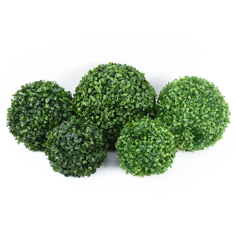 Simulation Green Plant Topiary Ball Grass Ball Faux Boxwood Decora Balls for Yard Balcony Garden Wedding Home Décor Green Plant