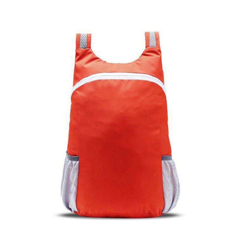 Sac à Dos Vélo Pliable Ultraléger 6L - Orange, Avec Filet à Casque, Poche Hydratation, Bandes Réfléchissantes, Pour VTT, Rando, Ski