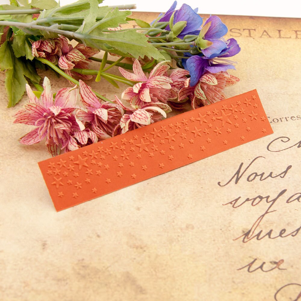 AOKEDIY Star geometric Plastic Embossing Folder For Scrapbook DIY Album Card Tool Plastic Template