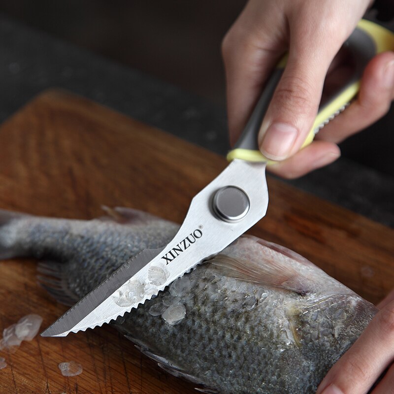 Xinzuo keittiösakset ruostumattomasta teräksestä leikkurit ruoanlaittotyökalut tesoura leikkaaminen cocinalle ruokalangat kotisakset