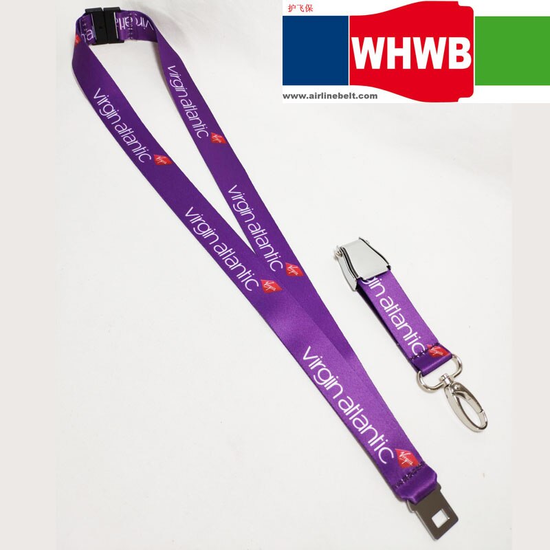 Virgin Atlantic airways airplane belt buckle lanyard ID badge card case holder pilot flight crew company office phone straps