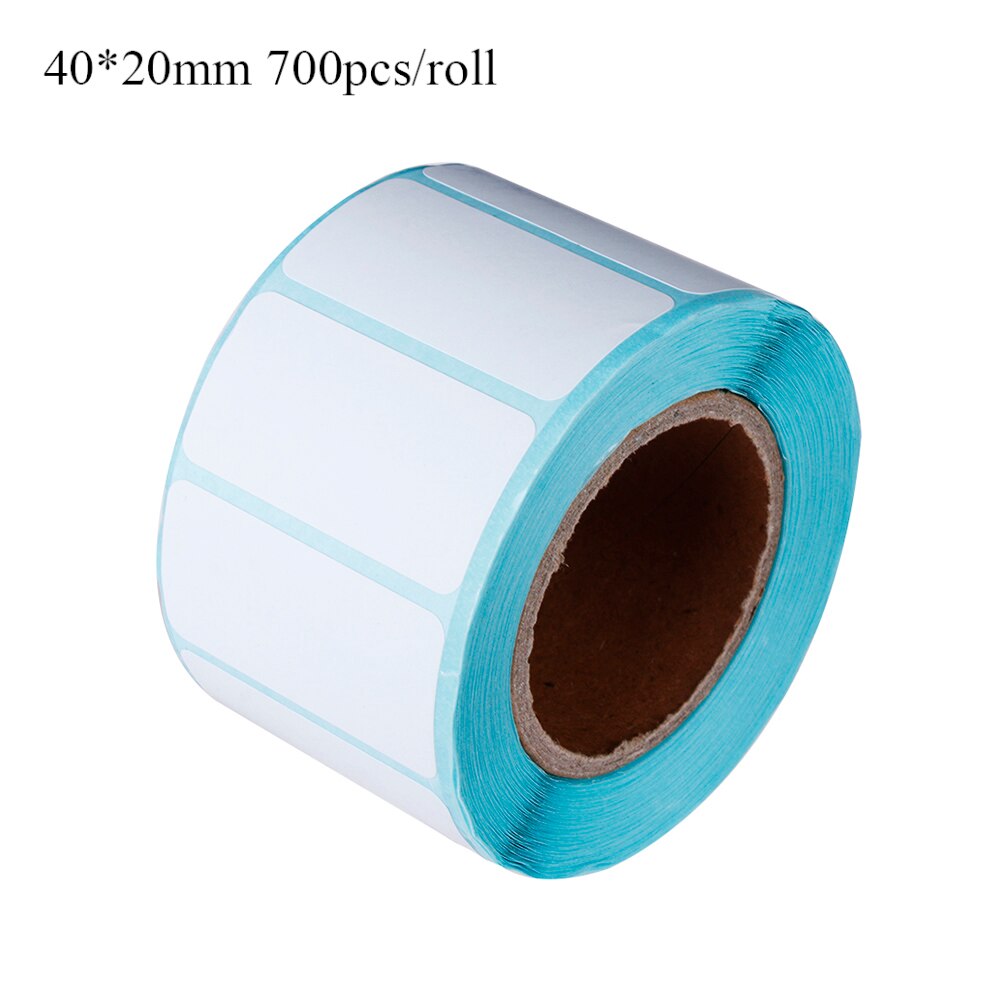 700Pcs/Roll Thermische Sticker Adhesive Papier Blanco Tag Waterdicht Pakket Label Supermarkt Prijs Print Levert Briefpapier Sticke: 40x20mm