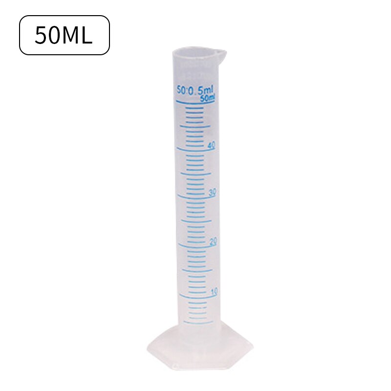 Plastic Cooking Measuring Cylinder Graduated Tools Chemistry Laboratory Measuring Cylinder School Lab Tools 10/25/50/100/250ml: 50ml