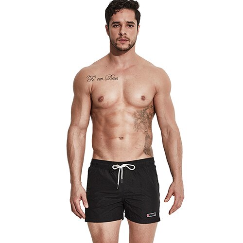 Desmiit-pantalones cortos deportivos para hombre, Shorts masculinos de secado rápido con forro de Surf, ligeros para el hogar, para playa y verano, DT69: Black / M