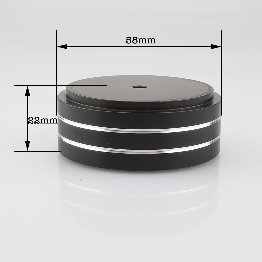 4 sztuk 58x22mm aluminium HIFI AMP stojak izolujący głośnik gramofon DAC podkładka pod stopy złoto srebro stopy głośnika wzmacniacz bulwy