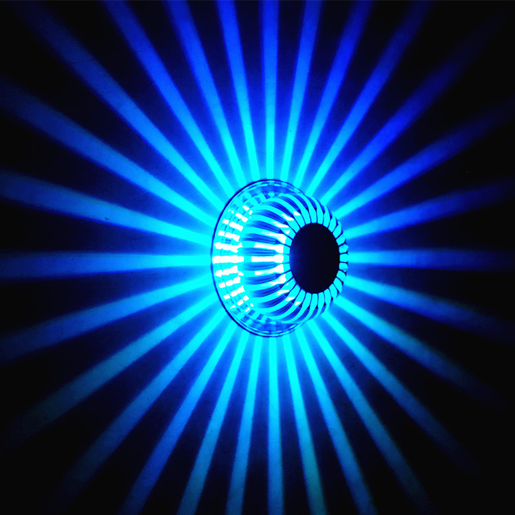 Dimbar/ej 3w led väggfäste ljus taklampa armatur modern inredning belysning disco korridor sovrum silver skal