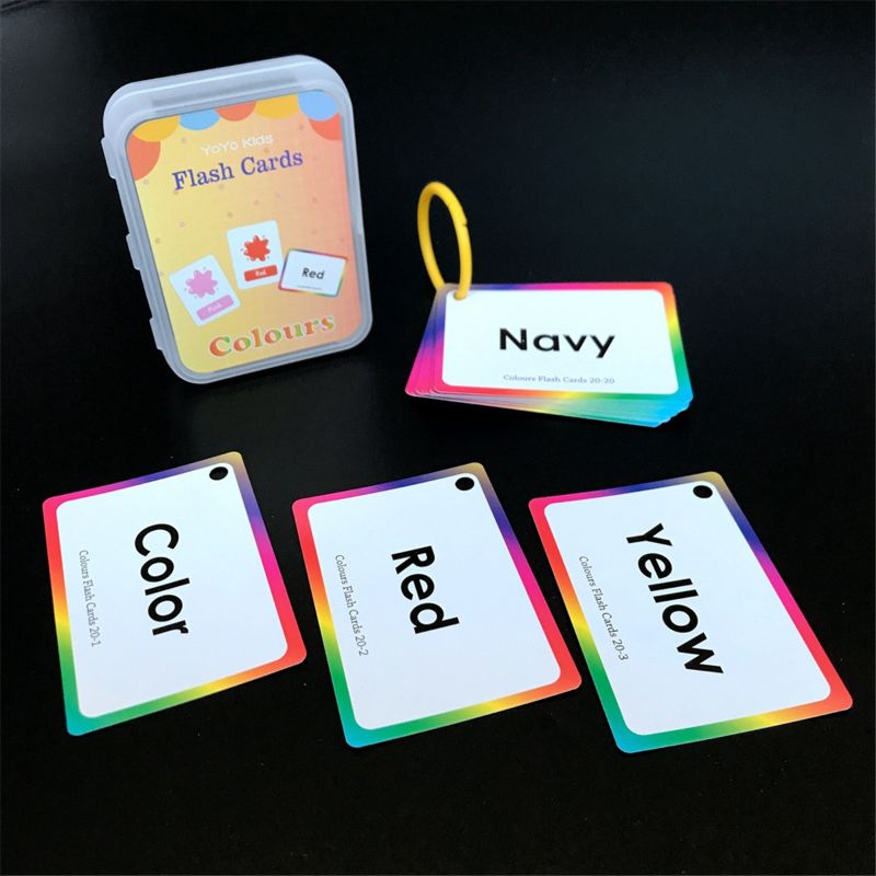 Baby Engels Leren Woord Kaart Pocket Flash Kaarten Voorschoolse Montessori Educatief Speelgoed Letters Alfabet Abc Nummers