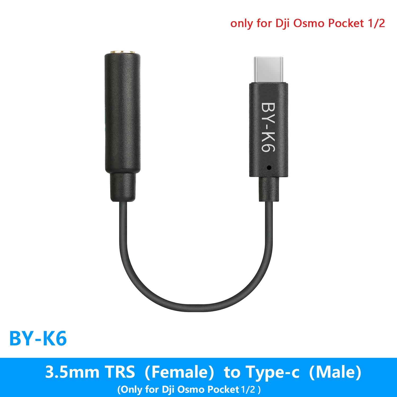 Boya BY-K1-K9 3.5mm trs para relâmpago/typec iphone android telefone áudio para microfone adaptador cabo acessórios 0.06m linha de dados: Laranja