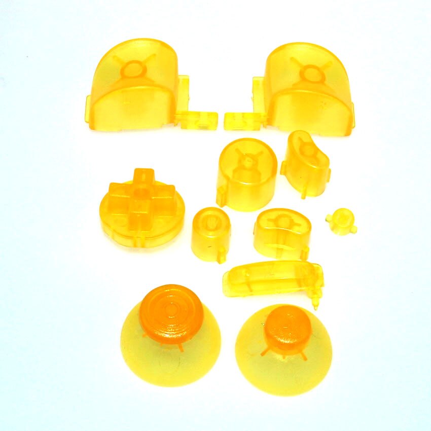 JCD 20 Set L R ABXY Z Keypads Buttons for GameCube Game for NGC Controller D Pads Power ON OFF Buttons & Joystick Stick Cap: F Clear Yellow