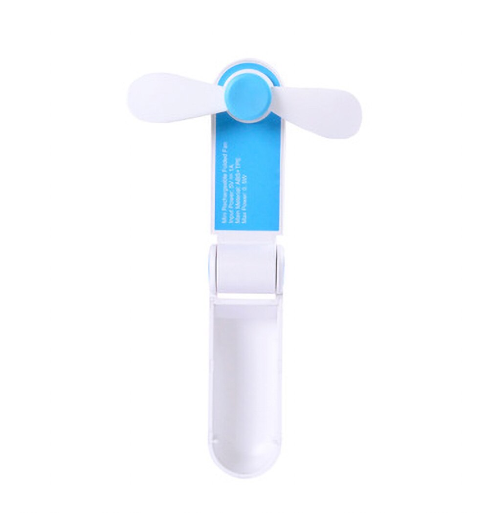 Handheld Portable Folding Fan Summer Mini USB Rechargeable Small Household Desktop Fan With Power Bank Student Dormitory