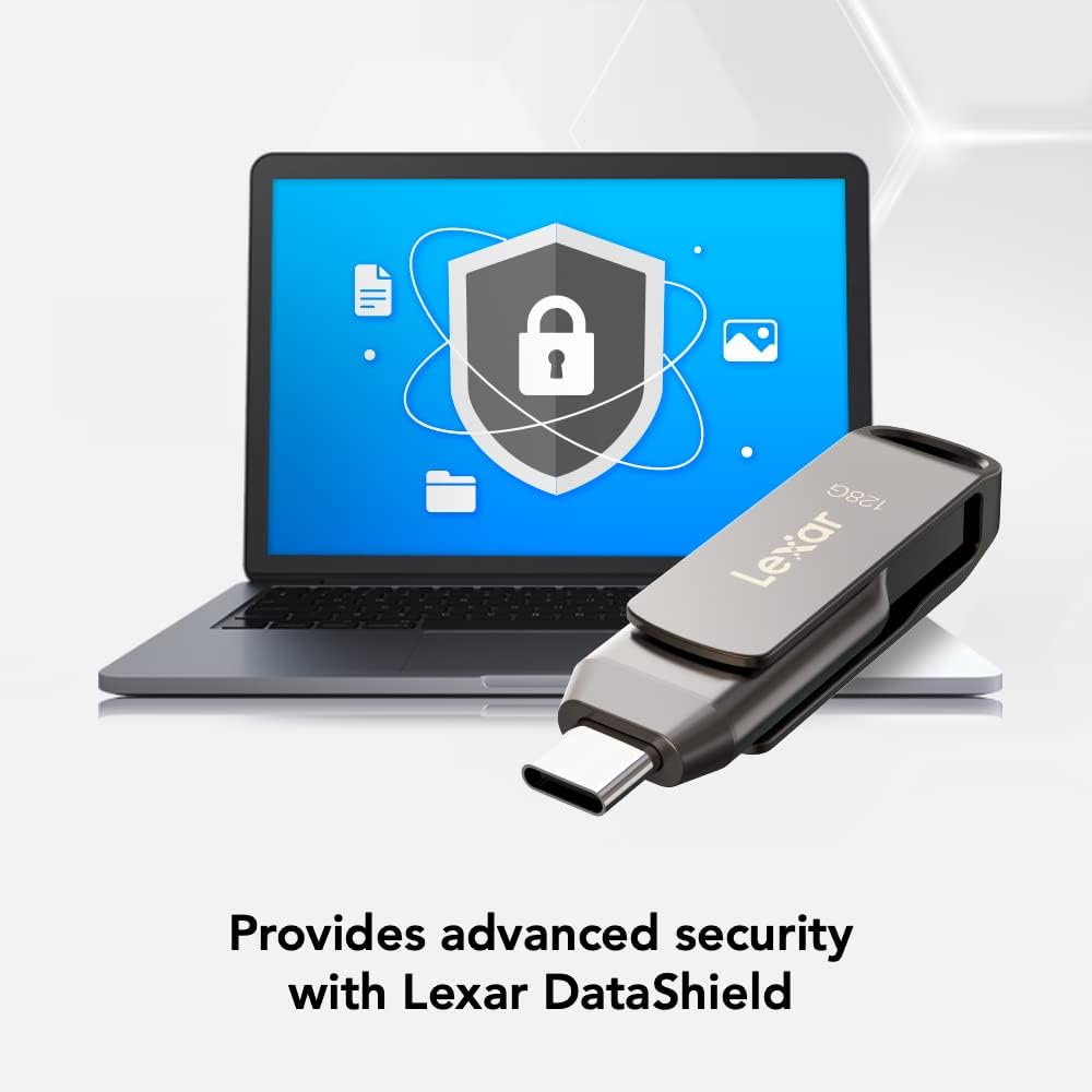 Lexar JumpDrive Dual Drive D400 32GB 64GB 128GB 256GB high-speed USB 3.1 Type-C Type-A Flash Drive for Storage Expansion Mac PC