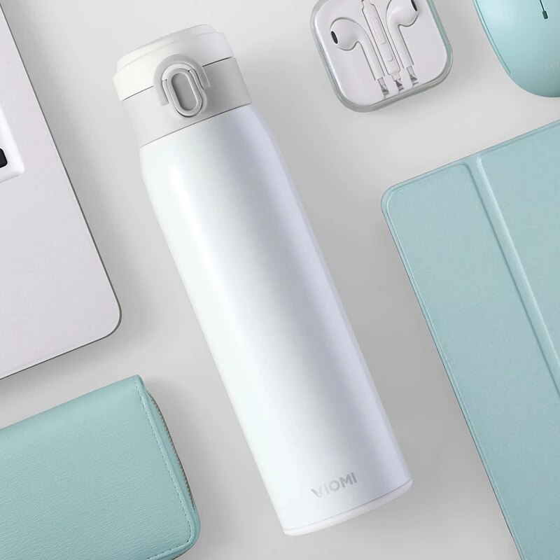 Xiaomi Mi Mijia VIOMI Stainless Steel Vacuum Thermos mi Cup 24 Hours Flask Water Smart Bottle Thermos Single Hand ON