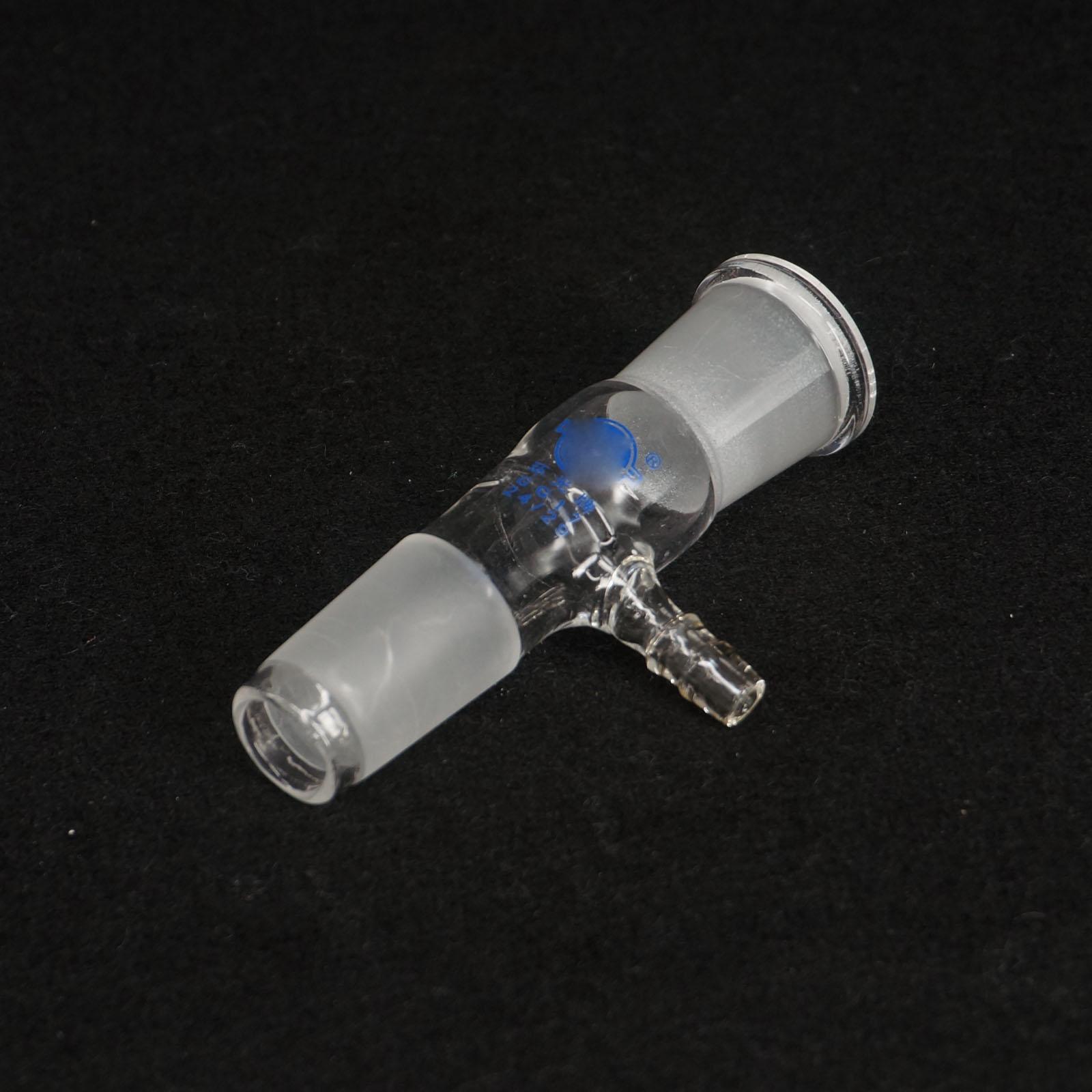24/29 Ground Joint Female to Male Lab Glass Transfer Gas Adapter Glassware