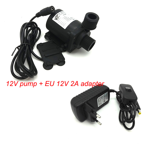 800B Mini Micro 12V DC Diaphragm Water Pump Mini Water Pumps Flow Can Be Used Under Water Diving And Land Type: 12V pump and EU12V2A
