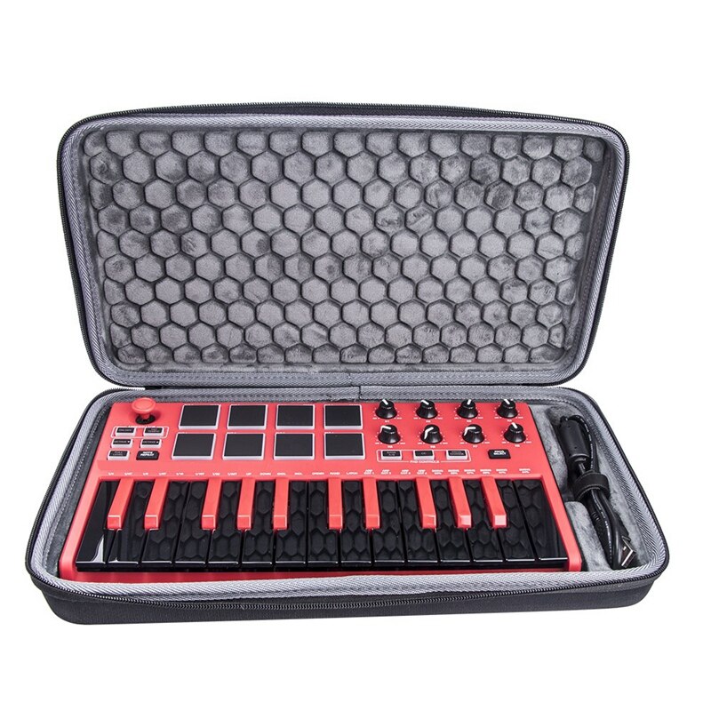 Caso duro para akai fogo profissional ou mpk mini mkii ou mpk mini play teclado-armazenamento de viagem carregando saco de proteção