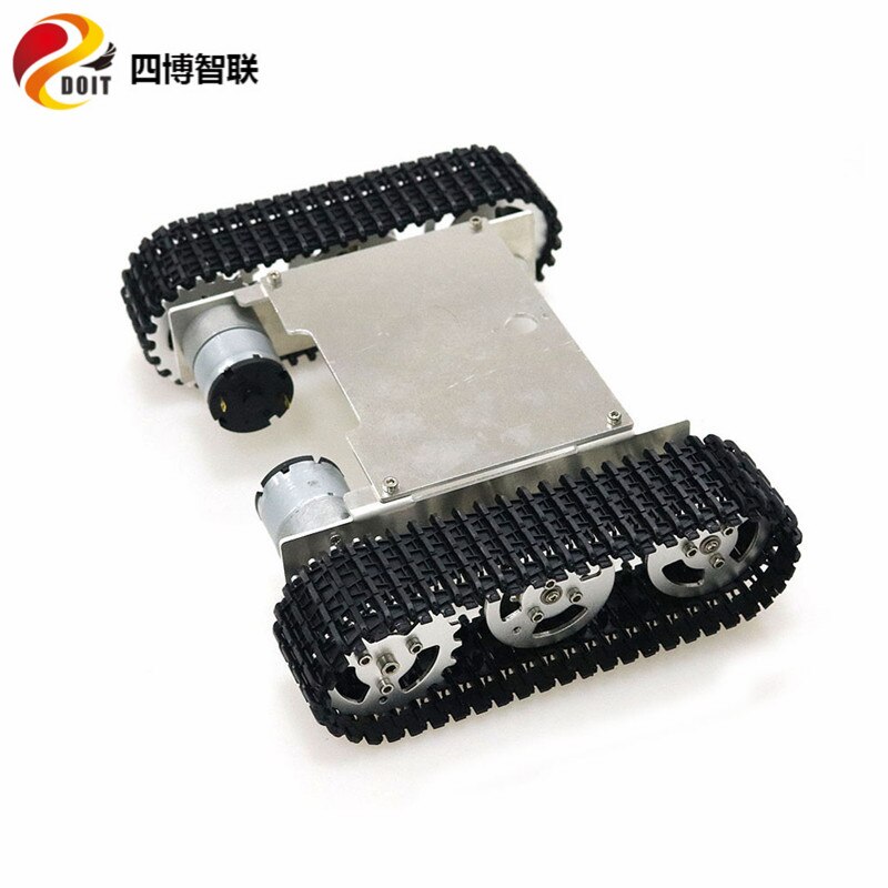 SZDOIT Metal Crawler Robot Tank Chassis Kit Smart Tracked Vehicle 2pcs 33GB-520 Motor DIY For Arduino Education Competition Toy
