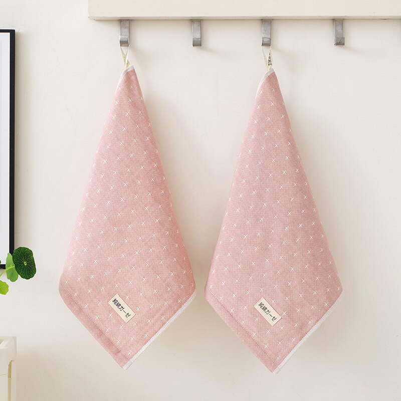 Square Towel Pure Cotton Geometric Printed Thicken Soft Towels Good Water Absorption Plain Dyed Home Bathroom Toalla Cuadrada: Color 8