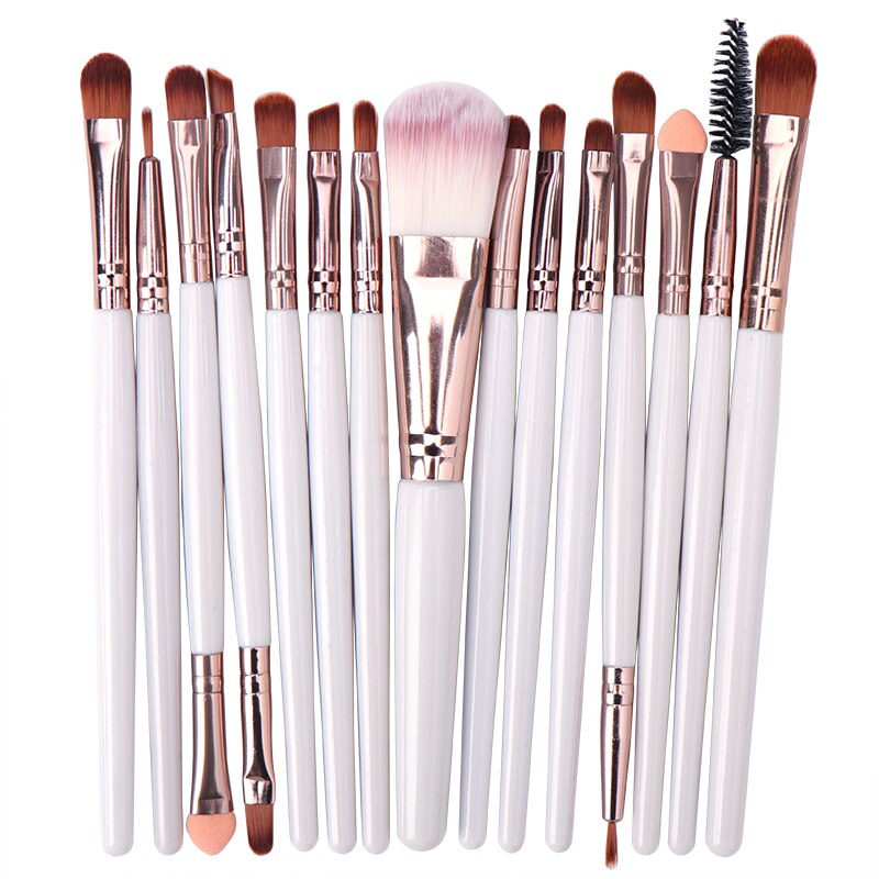 Lemoda Makeup Brushes Set 15pcs Eyebrow Highlighter Powder Foundation Eye Shadow Brush Cosmetics Makeup Brush