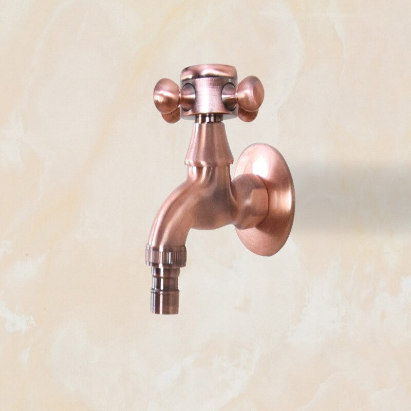 Antike Rote Kupfer Wand Halterung Garten Bibcock Waschmaschine Wasserhahn Bad Mopp Wasserhahn Outdoor Wasserhahn Einzigen Kaltem Leitungs KD080