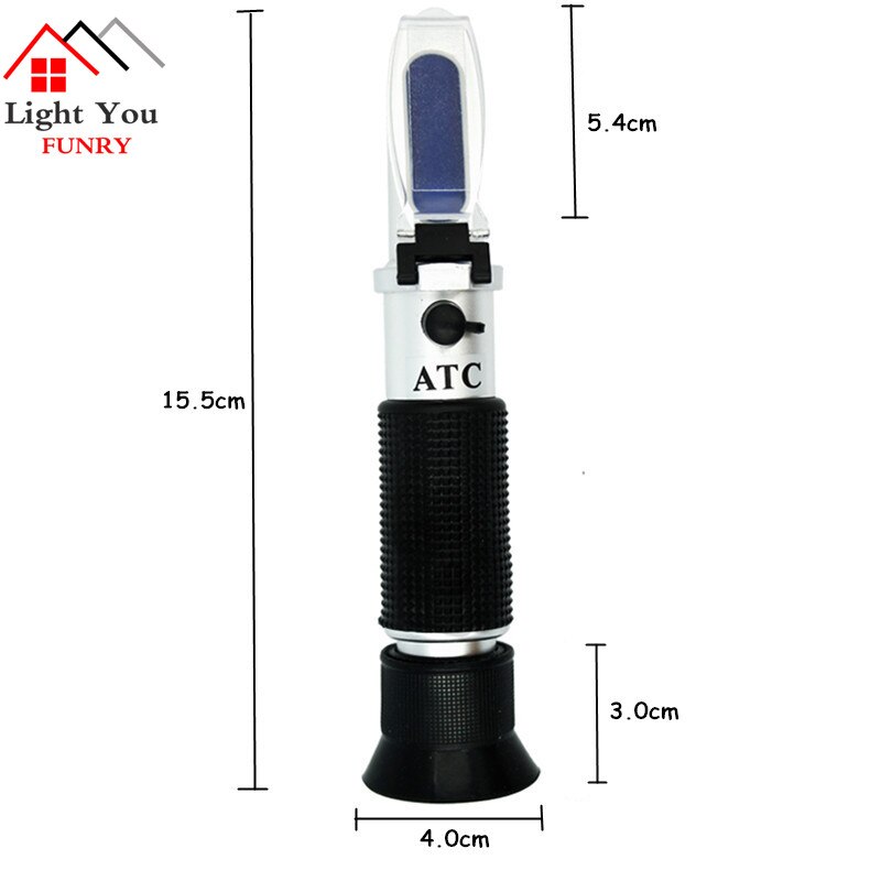 Hand Held Engine Fluid Glycol Point Refractometer With ATC Tester Tool Car Battery Antifreeze Freezing