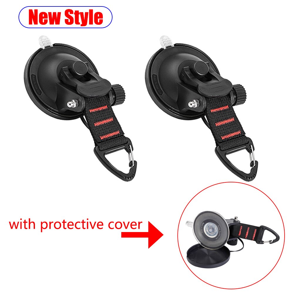 Bilfäste bagage presenningar tält ankare tunga sugkoppsankare med fästkrokar bil camping presenning tillbehör: 2 st med lock