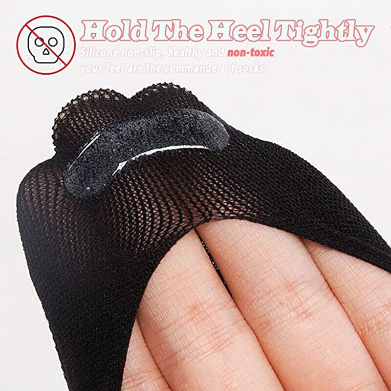 5 Pairs Five Toe Breathable Socks Comfortable Non-Slip Low-Cut Liner Invisible Toe Socks for Women Relieve Toe Pain