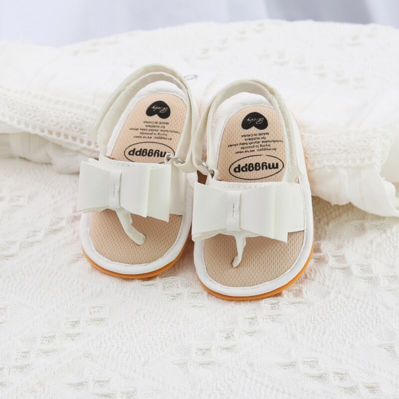 Bobora verão infantil do bebê meninas sandálias sapatos grande arco princesa sapatos casuais único bebê meninas sapatos