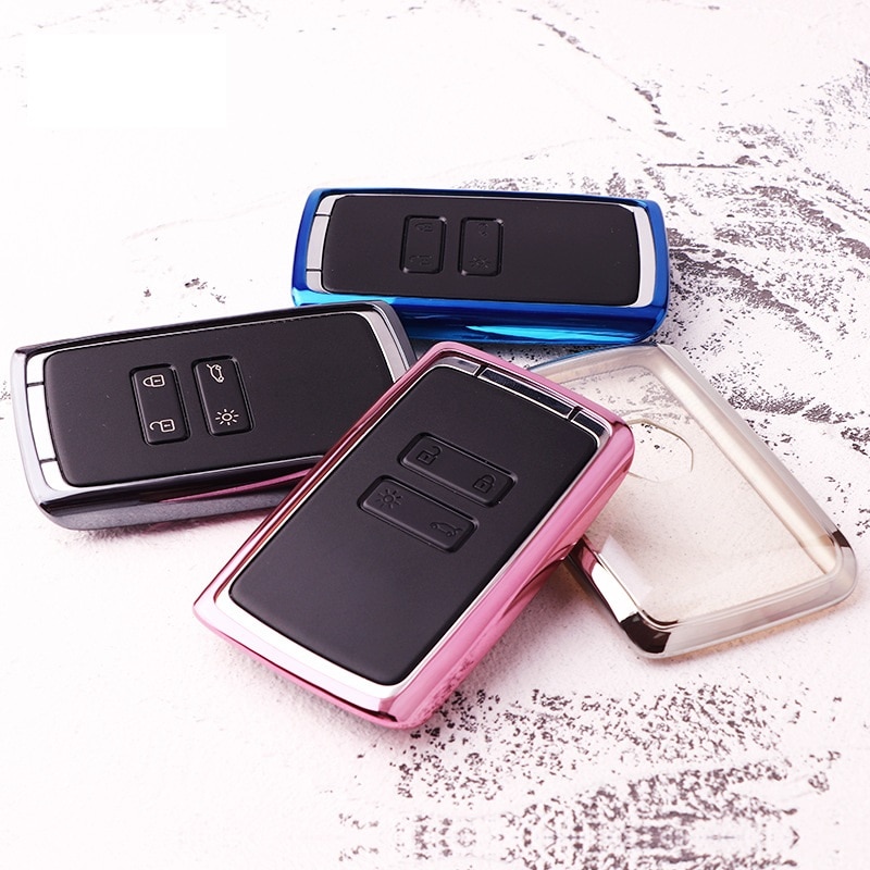TPU Car Remote Key Case Cover for Renault Fluence Duster Megane Kadjar Clio Car Styling