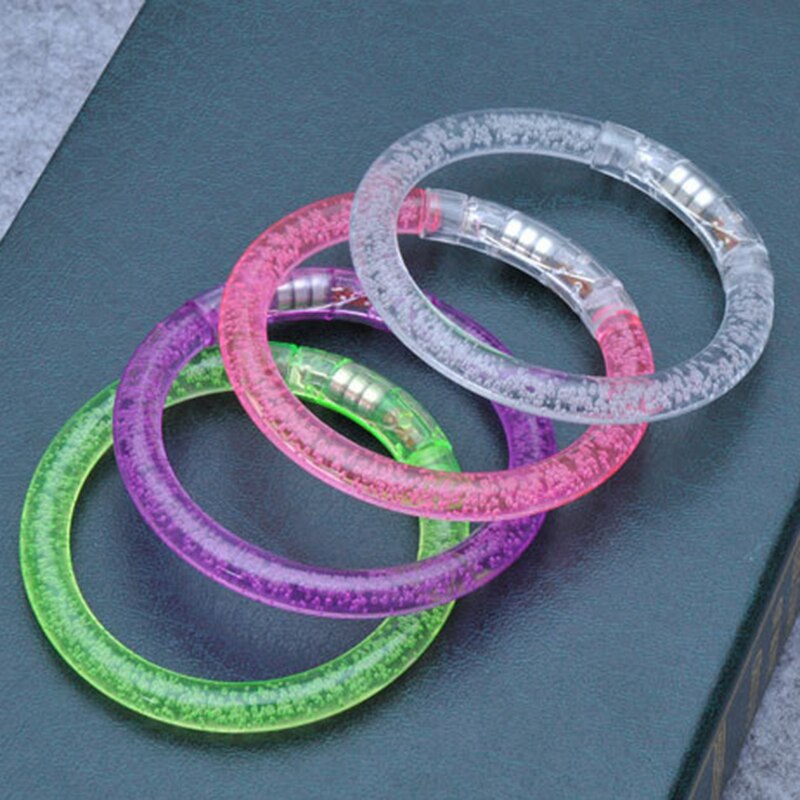 Lysa upp armband akryl blixt led ljusavgivande elektroniskt armband lysande glödande armband leksaker till jul tslm 1
