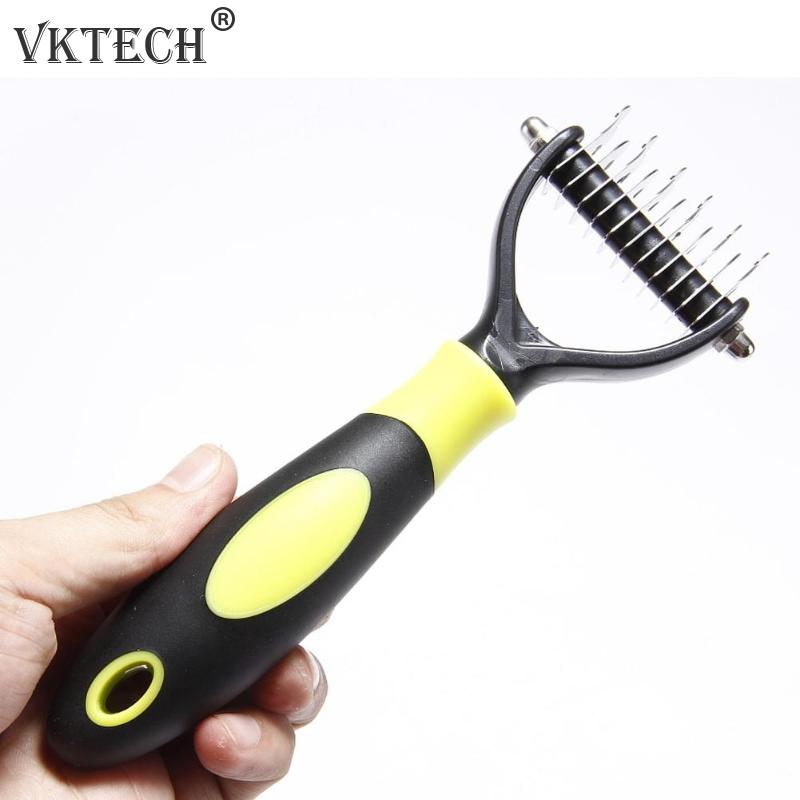 Pet Hond Kat Ontharing Borstel Kam Vergieten Hark Bont Knot Grooming Tool Trimmer Kam voor Katten Honden Borstel