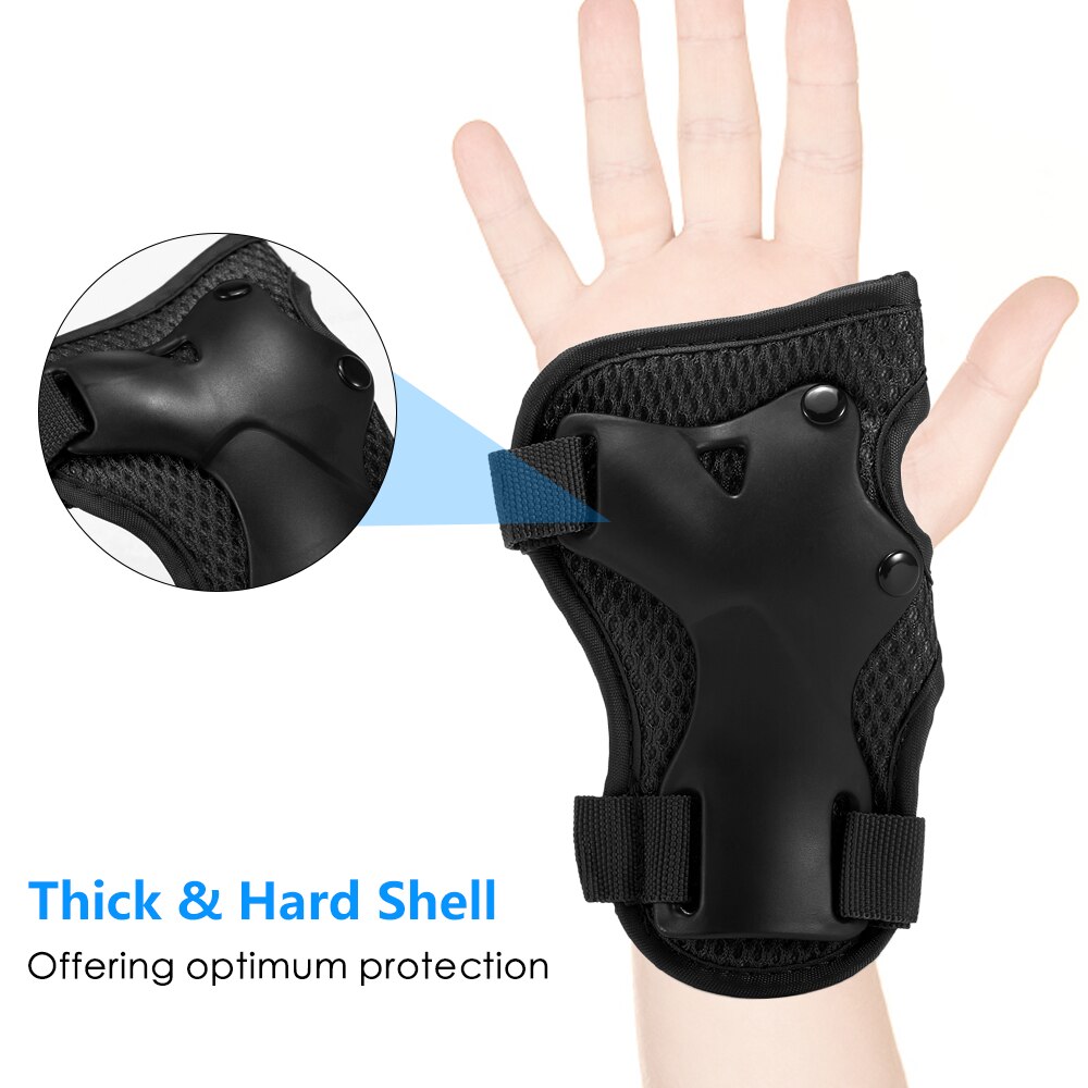 Kids Knee Pads Set Protective Gear Kit Knee Elbow Pads with Wrist Guards Child Safety Protection Pads for Rollerblading Skating