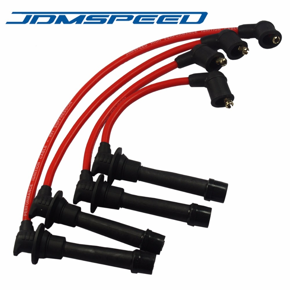 Jeu de fils bougies d'allumage | Rouge JDMSPEED, pour Mazda Miata, 1,6l 1,8l 1990-2000